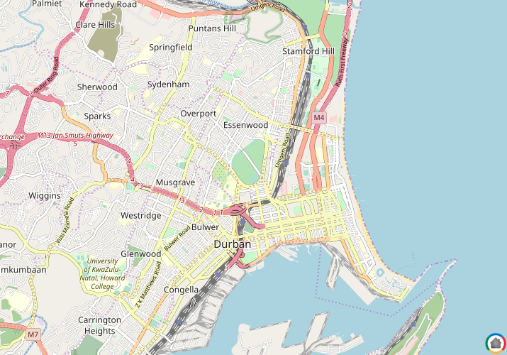 Map location of Greyville 